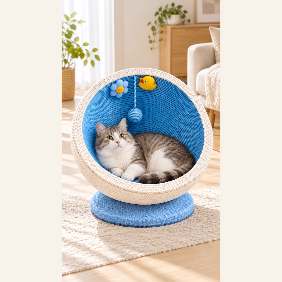 たまごの海 オープン型猫用ベッドの設置イメージ