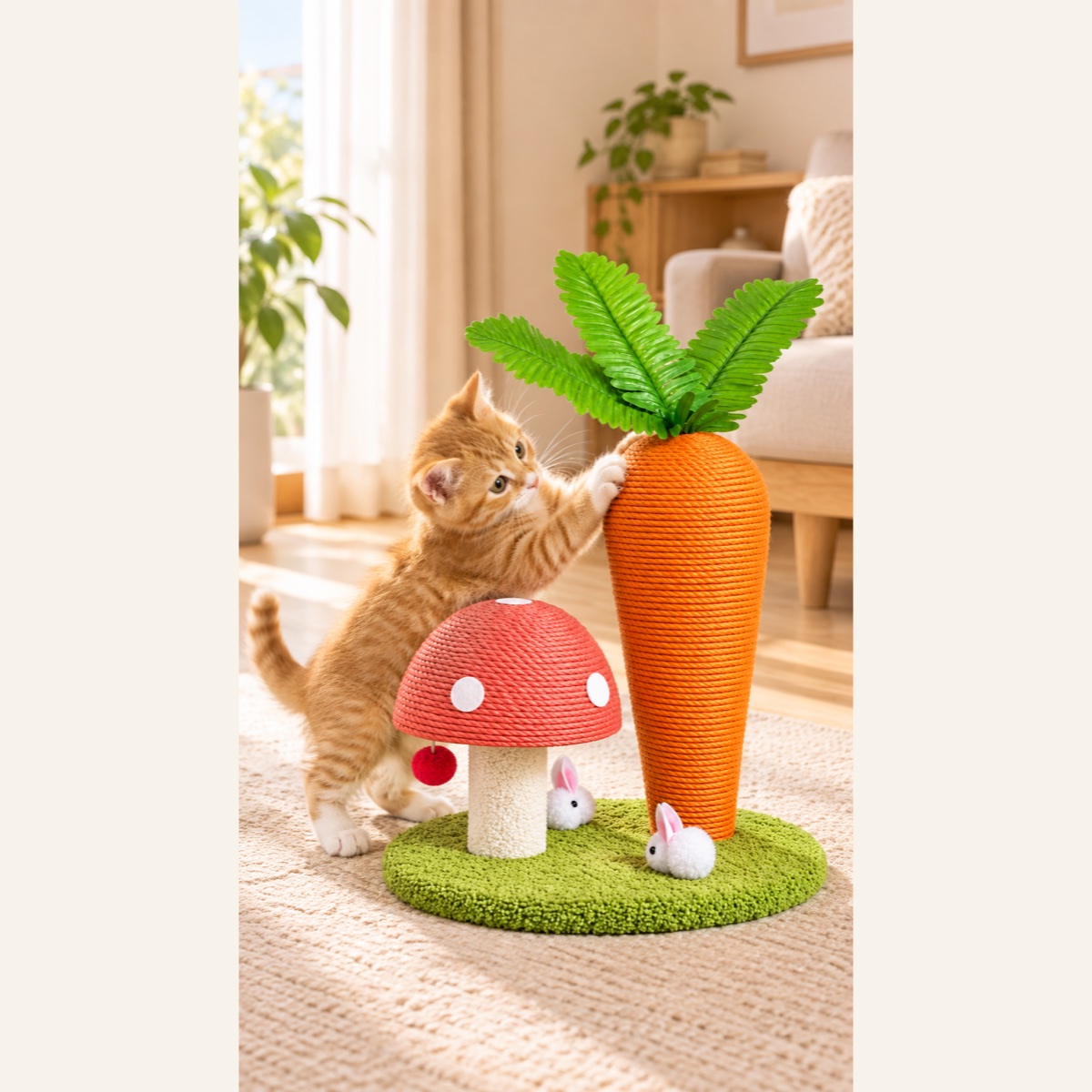 にんじんときのこ キャットタワーの設置イメージ