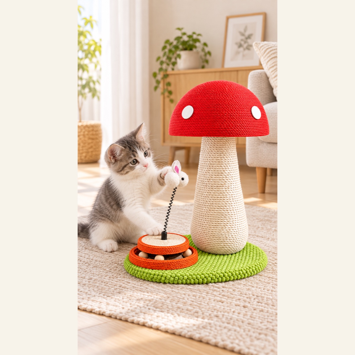 きのこのこみち キャットタワーの設置イメージ