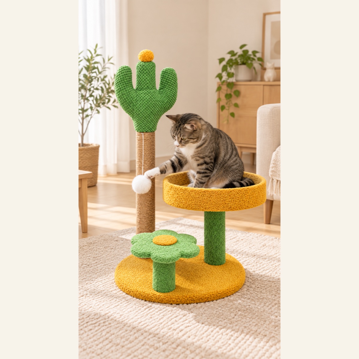 サボテンのひだまり キャットタワーの設置イメージ