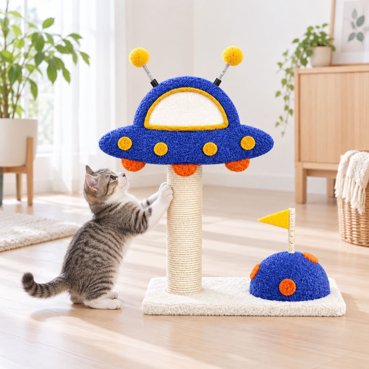 星空さんぽ UFO型キャットタワー｜ミニの設置イメージ