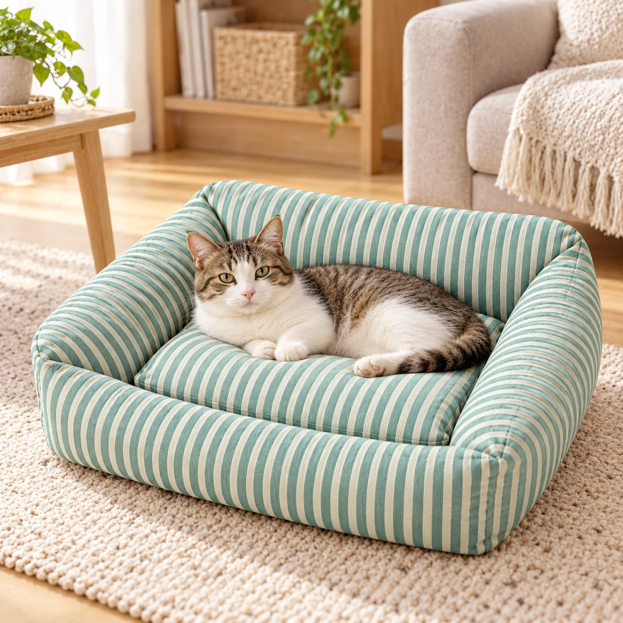 そよ風ソファ 猫用ベッドの設置イメージ